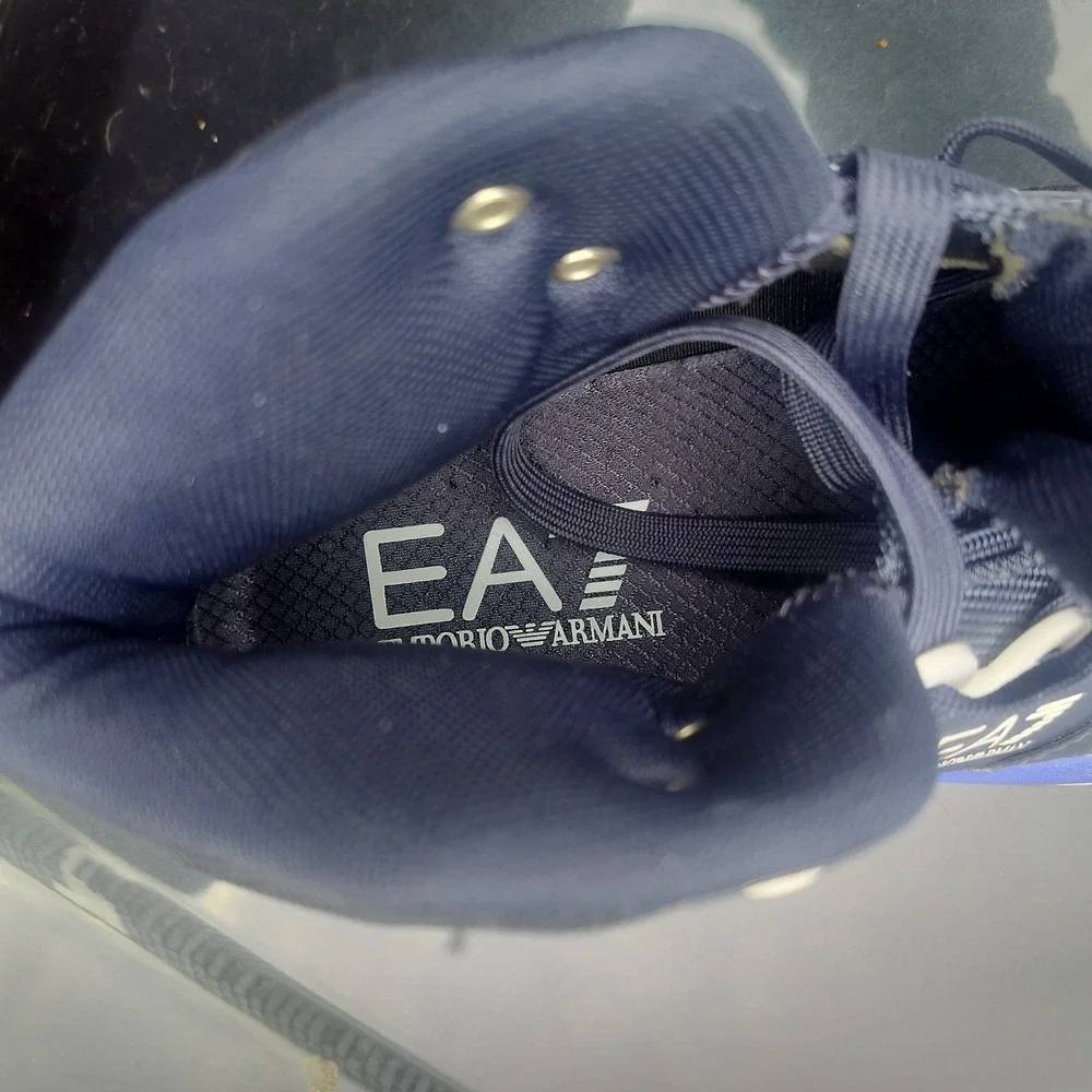 EA7 Emporio Armani High Top Lace Up Sneakers Navy‎ Blue X8Z034 XK287